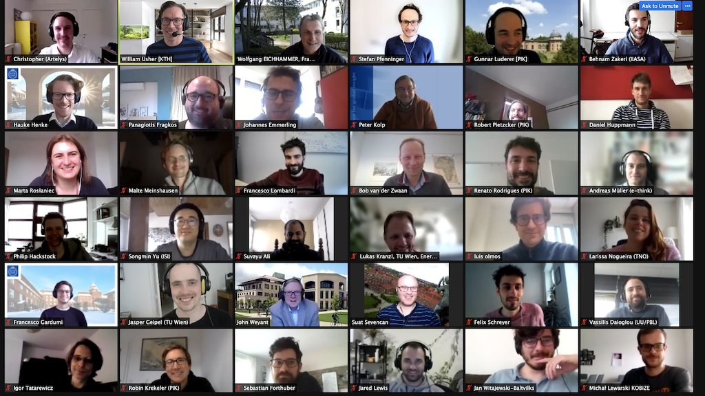 Thumbnails of attendees at the kickoff meeting